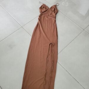 Brown long women's dress size S